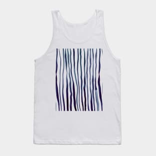 Vertical watercolor lines - indigo Tank Top